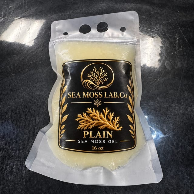 Seamoss Gel Pouches (Plain 16oz).