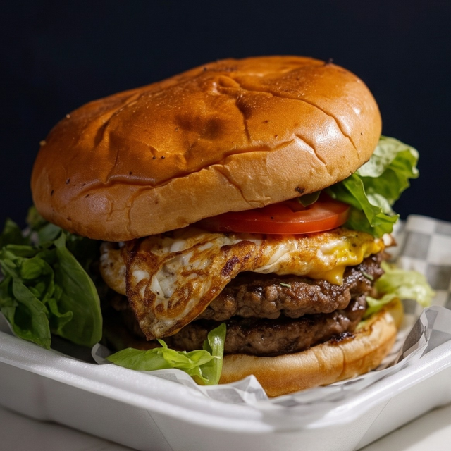 Egg & I Cheeseburger.