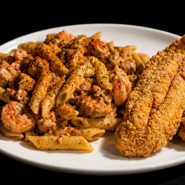 1pc Fish/Kulture Gras Pasta.