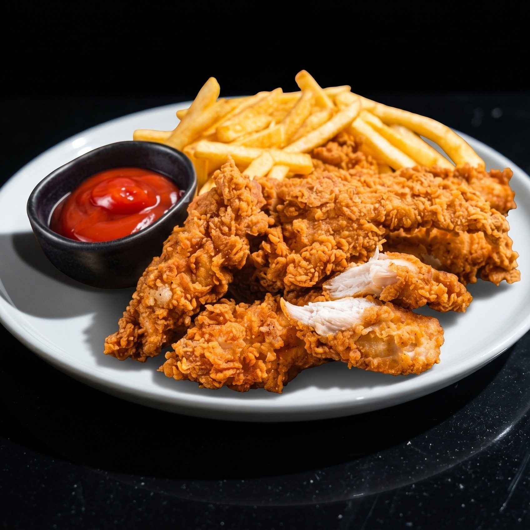 3 Pc Chicken Tenders w/ Fries.