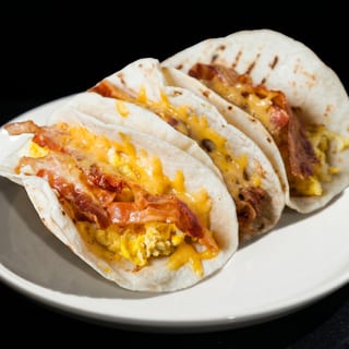 Tacos -Bacon or Sausage, Egg, Cheese