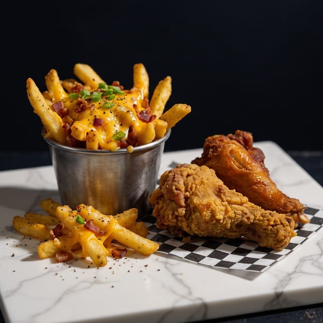 10pc Wings & Loaded Fries.