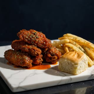 6 Pc Wings And Fries